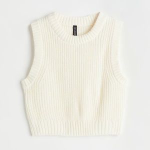 H&M cropped ribbed sweater vest